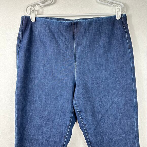 Soft Surroundings Ultimate Denim Pull-On Slim Leg Jeans Blue Large - Picture 3 of 13